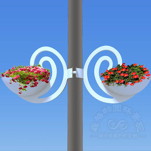 路燈桿鐵藝花盆