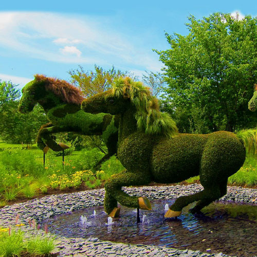 景觀動(dòng)物綠植雕塑花壇