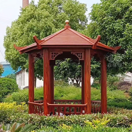 河南別墅庭院式鋁合金六角涼亭