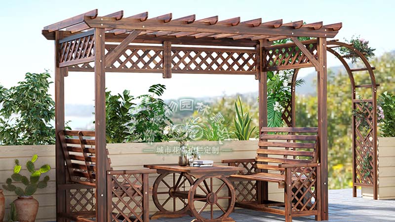 河南別墅庭院鋁合金葡萄架