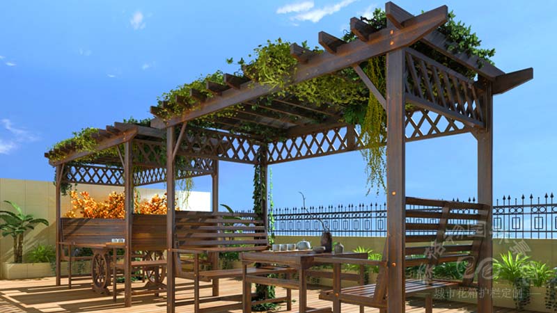 河南公園小區(qū)鋁合金葡萄架