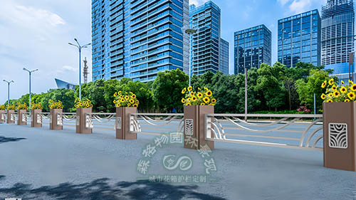 湖光山色中央隔離道路花箱護(hù)欄