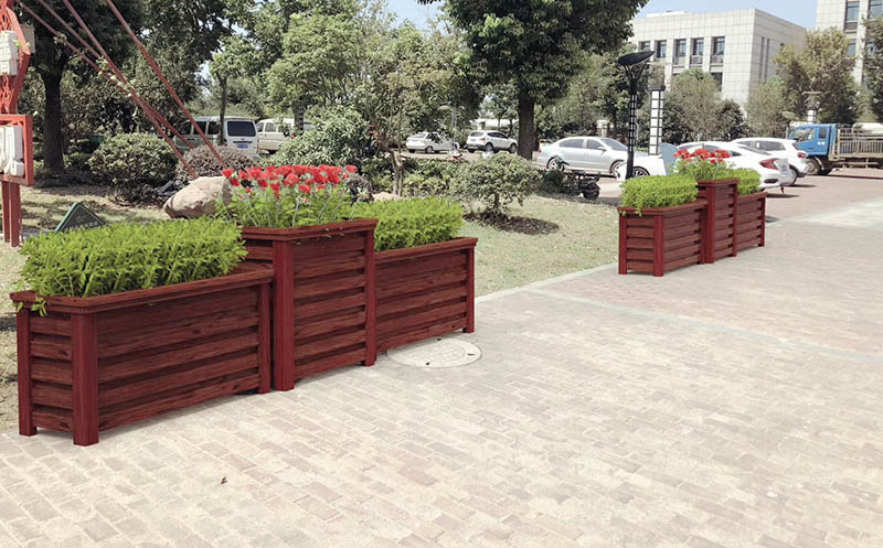 價格便宜又耐用的木紋鋁合金花箱