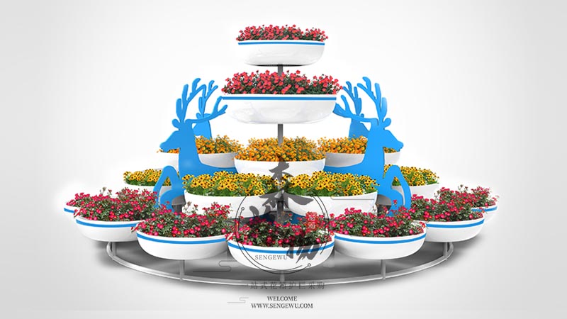 藝術(shù)立體花器，動物造型鐵藝花架景觀行業(yè)的新選擇