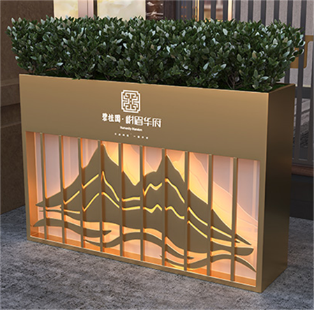 安徽鐵藝山水燈光花箱