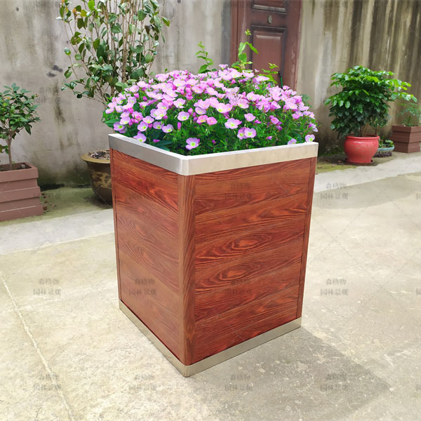 安徽廣場(chǎng)商超小型不銹鋼花箱