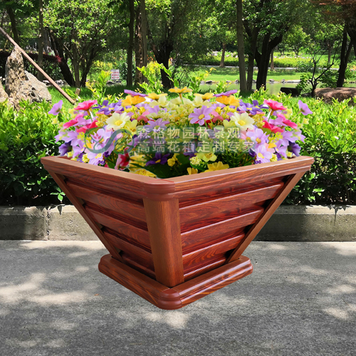 公園方斗型鋁合金花箱