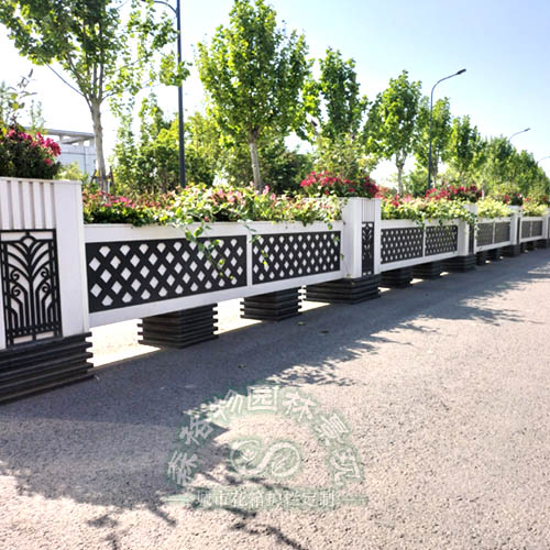 洛洛可馬槽PVC花箱護(hù)欄