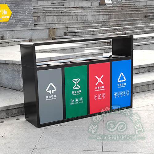 安徽四分類不銹鋼垃圾桶果皮箱