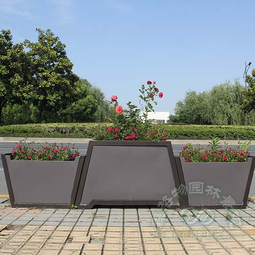 安徽人行道不銹鋼組合花箱
