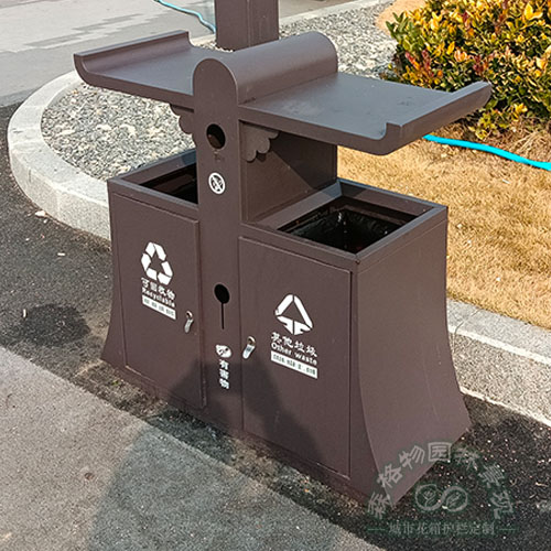 安徽古典不銹鋼雙分類垃圾箱