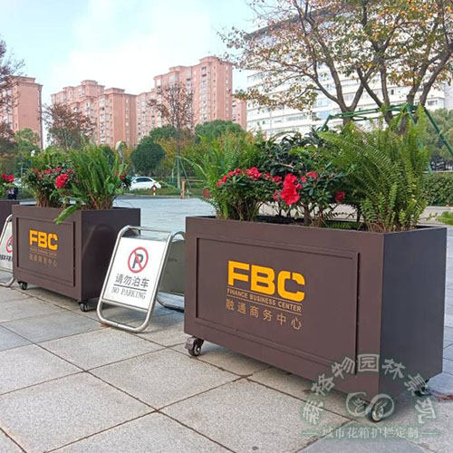 安徽商業(yè)街不銹鋼移動(dòng)花箱