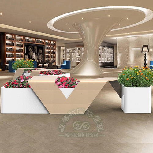 折彎不銹鋼花箱座椅