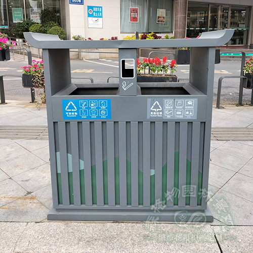 安徽不銹鋼雙分類景觀垃圾桶