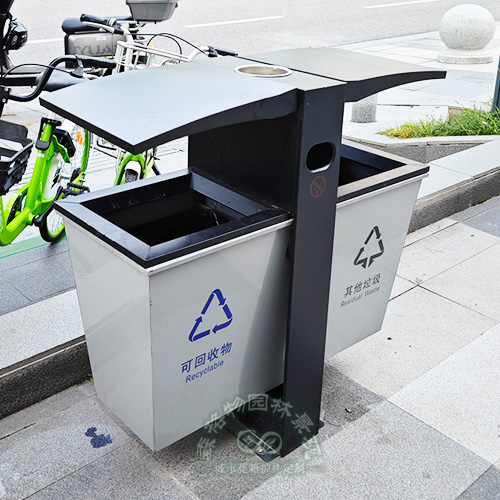 雙分類鍍鋅垃圾箱