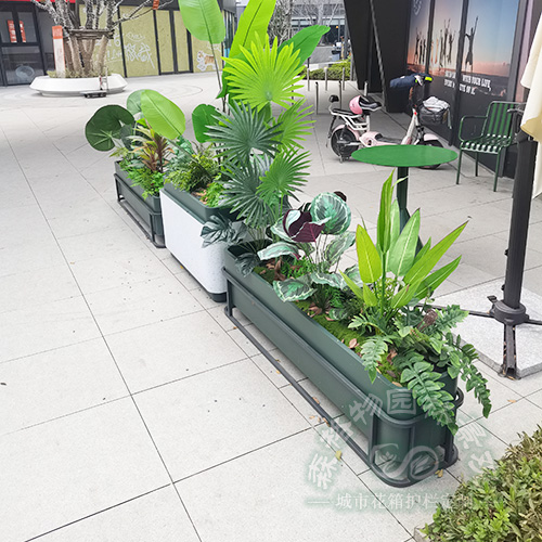 商業(yè)街庭院風(fēng)花箱隔斷