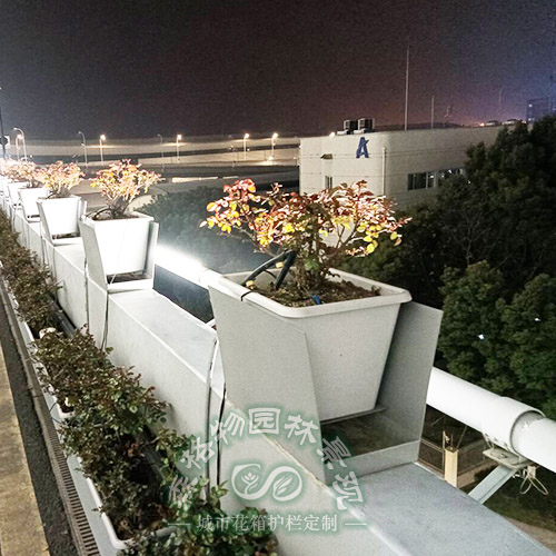 高架橋橋墩獨立單體不銹鋼花槽配合PP花盆