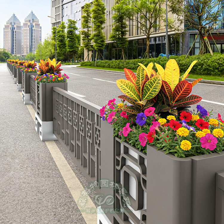 紹興錦繡中華市政道路花箱護(hù)欄