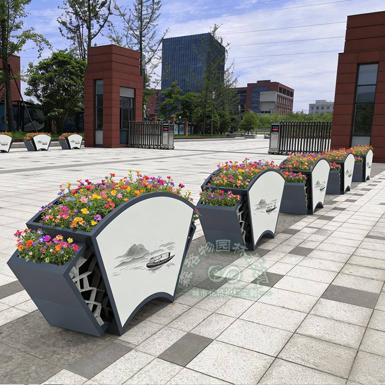 襄陽扇形宣傳畫pvc花箱