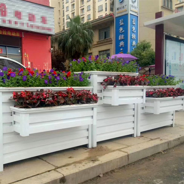 雅白色條紋框鋁合金花箱