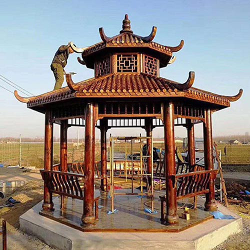 防腐木仿古八角涼亭