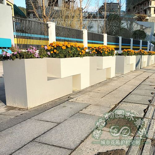 L形組合不銹鋼道路雨水花箱