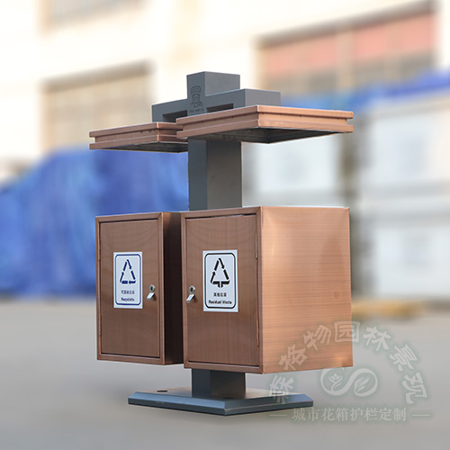 不銹鋼雙分類(lèi)垃圾箱