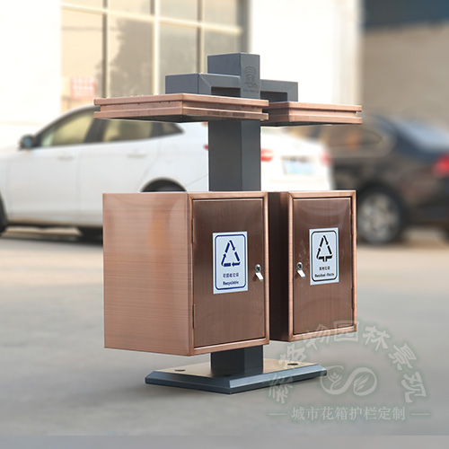 不銹鋼雙分類(lèi)垃圾箱